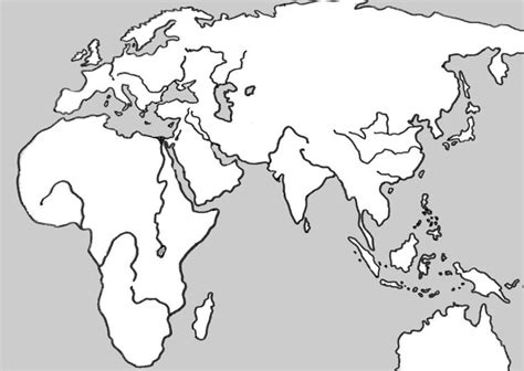 Blank Eastern Hemisphere Map Countries