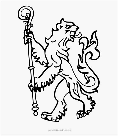 Chelsea Lion Coloring Page - Chelsea Lion Logo Png, Transparent Png ...