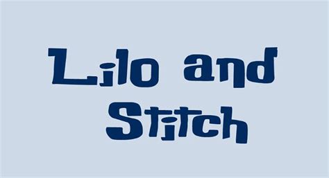 Lilo and Stitch Font Free Download - Font XS