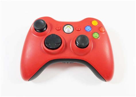 Microsoft Xbox 360 Original Red & Black Controller