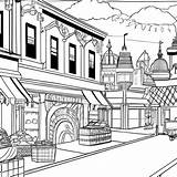 Mall Coloring Page sketch template