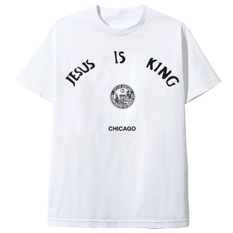 JESUS IS KING MERCH - WHITE TEE CHICAGO | MAGIC-CUSTOM.COM