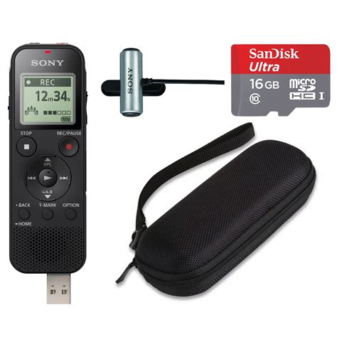 Sony 4GB Digital Voice Recorder with Volume Control, Black, ICDPX470_K6 ...