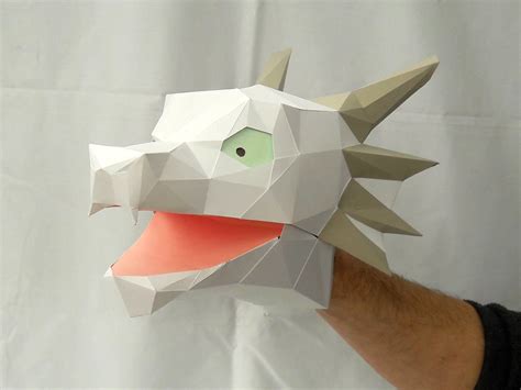 Hand Puppet Pattern: Baby Dragon Build Your Own Paper | Etsy