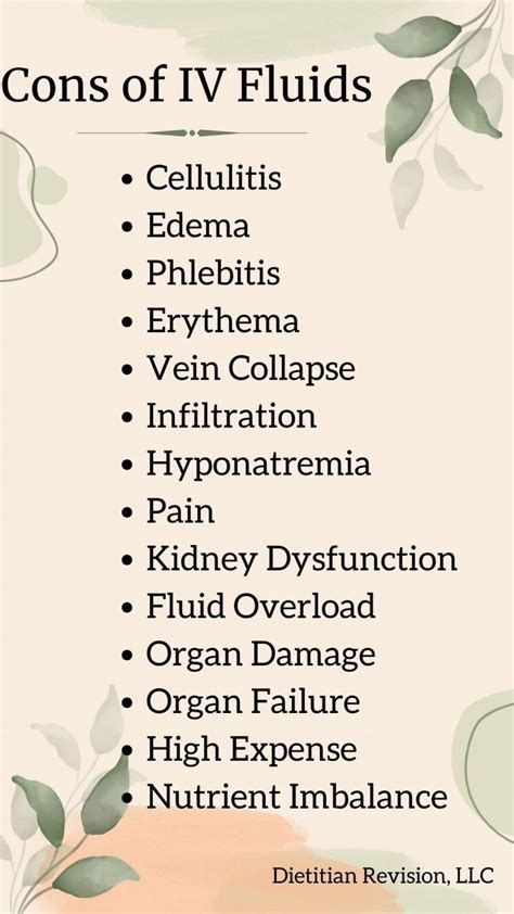 IV Fluids for Dehydration - Dietitian Revision