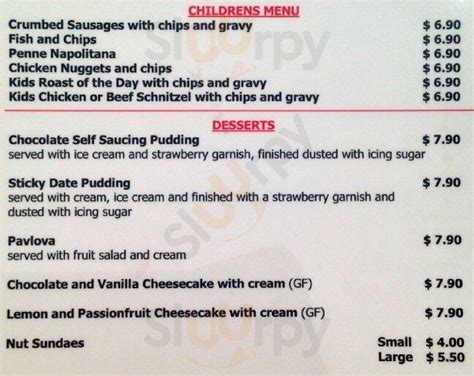 Grand North Tavern menù, Adelaide - Main Menu | Sluurpy