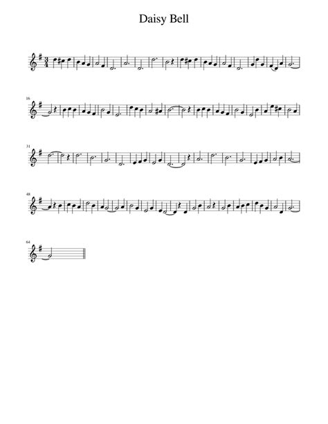 Daisy Bell Sheet music for Piano (Solo) Easy | Musescore.com