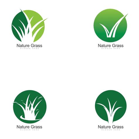 Nature Grass logo design vector Creative Grass logo design Template ...