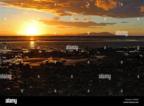 Allonby beach sunset in the lake district Stock Photo - Alamy