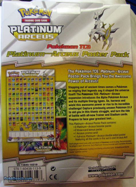 Pokémon TCG/JCC: Platinum: Arceus: Lata de Arceus y pack con póster a la venta.