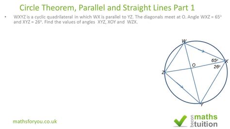 Circle Theorem, Parallel Lines , angles on a straight line Part 1 - YouTube