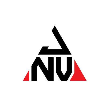 JNV triangle letter logo design with triangle shape. JNV triangle logo ...