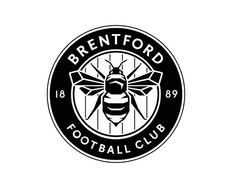 Brentford Club Logo Black And White Symbol Premier League Football Abstract Design Vector ...