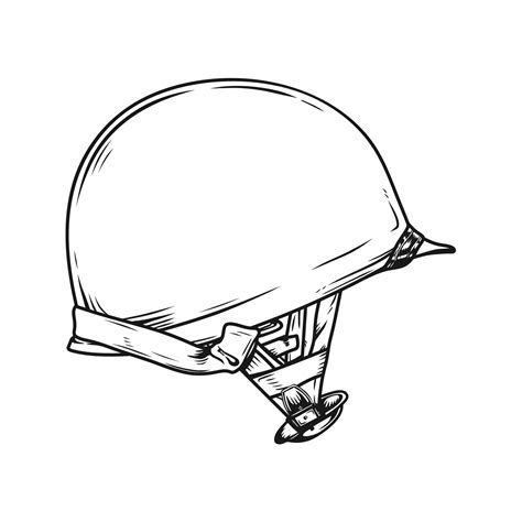 Army Helmet Drawing