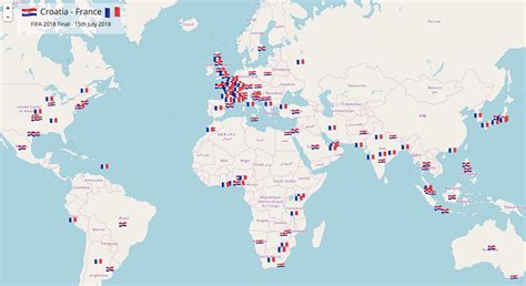 FIFA 2018 World Cup Live Map Using Twitter and Scaledrone