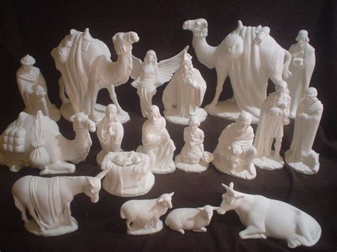 C663 - Ceramic Bisque Large Holland Nativity Set - Ready to Paint # ...