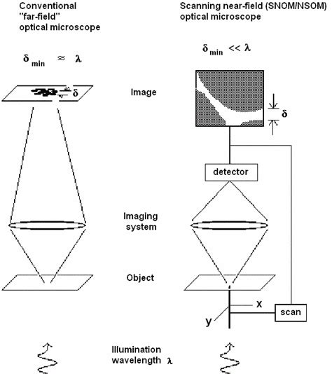 Comparison of far-field and near-field microscopy. While in the... | Download Scientific Diagram