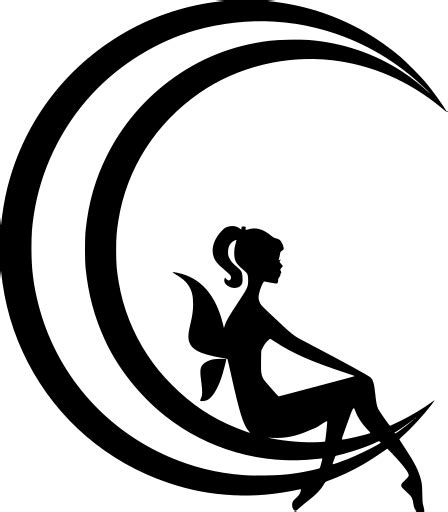 SVG > fairy faery crescent - Free SVG Image & Icon. | SVG Silh