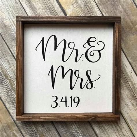 Mr & Mrs- wedding sign – Kate's Colorful Crafts | Mr and mrs wedding, Wedding signs, Hand ...