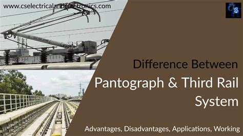 Difference Between Pantograph and Third Rail System, Applications