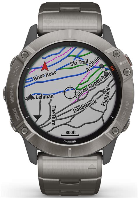 Garmin Watch Fenix 6X Pro Solar Titanium With Titanium Band 010-02157 ...