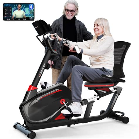 HARISON Magnetic Recumbent Exercise Bike with Arm Exerciser, Recumbent ...