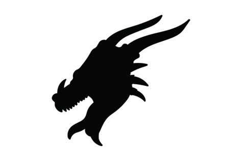 Download Dragon Head Silhouette SVG File - Free Graphics SVG Silhouete