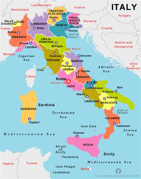 Free Italy Map | Map of Italy | Free map of Italy | Open source map of ...