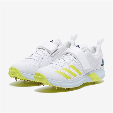 adidas adiPower Vector Cricket Spikes - White/Acid Yellow - Mens Shoes ...