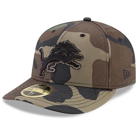 New Era Detroit Lions Woodland Camo Low Profile 59FIFTY Fitted Hat