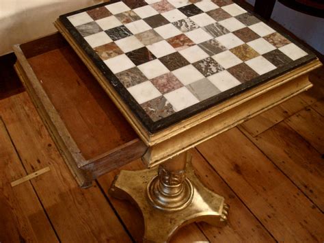 19th Century Specimen Marble Chess Table Of Gordon Getty For Sale at ...