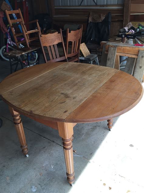 Antique oak drop leaf table before and after. Antique Dining Tables, Dining Table Chairs, Drop ...