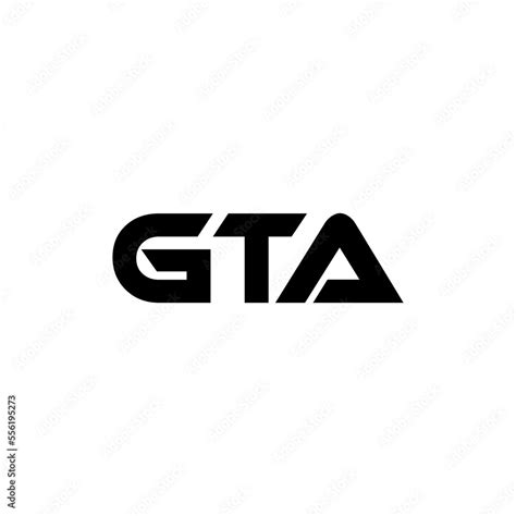 GTA letter logo design with white background in illustrator, vector ...