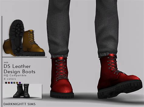 The Sims Resource - DS Leather Design Boots