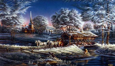 Terry Redlin Morning Frost Horse and Wagon Art | WildlifePrints.com