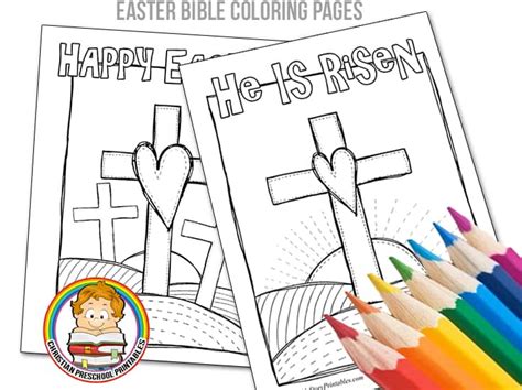 Easter Bible Coloring Pages - Christian Preschool Printables