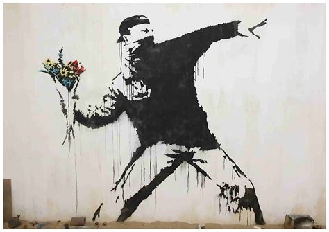 Banksy Flower Bomber – Blue Dog Posters