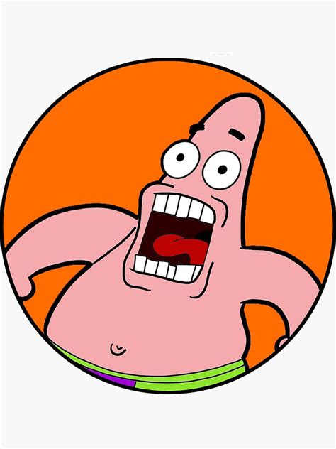 "Patrick Star Funny" Sticker for Sale by patonpatapon | Redbubble