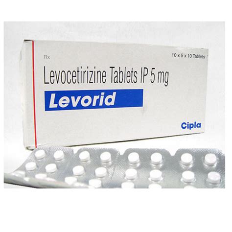 Cipla 5mg Levocetirizine Tablets, Packaging Type: Box at Rs 70/box in Noida