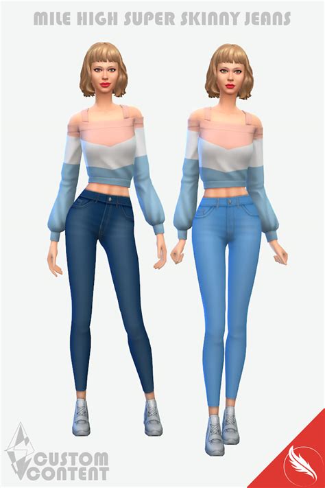 The Sims 4 Jeans CC - Mile High Super Skinny Jeans