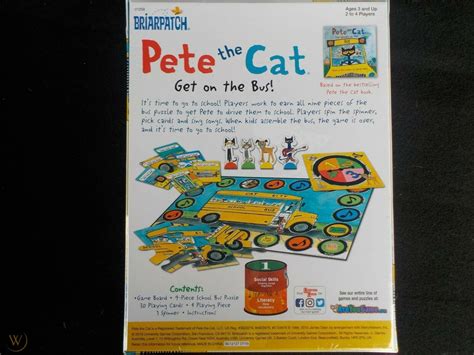 PETE the CAT WHEELS ON THE BUS GAME BRIARPATCH GAMES | #3682701040