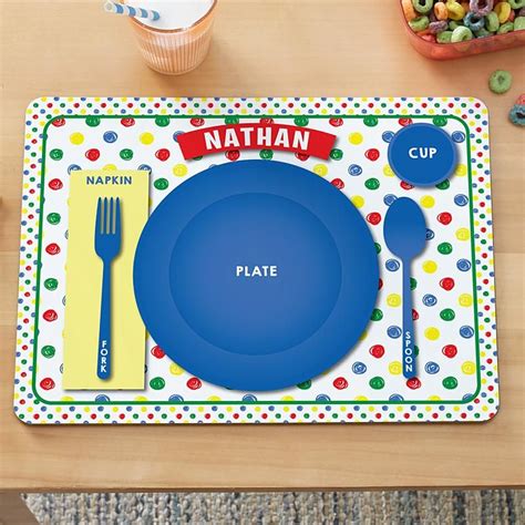 Place Setting Kids Placemat | Placemats kids, Place settings kids ...