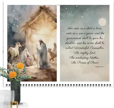 Jesus Wall Calendar 2024 - Christian Calendar 2024 Monthly Religious ...