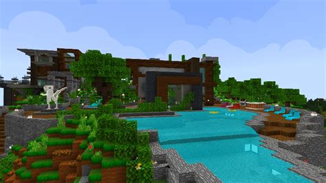 Modern House Cliffside by VoxelBlocks (Minecraft Marketplace Map ...