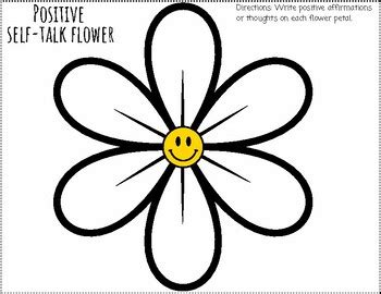 Positive Self-Talk Flower by Nina Clayton | TPT