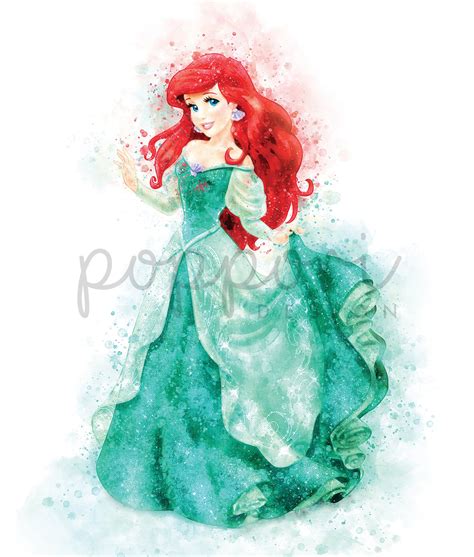 Disney Princesses Watercolor Printable Wall Art High | Etsy