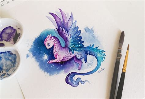 Space dragon by https://www.deviantart.com/alviaalcedo on @DeviantArt Fantasy Creatures Art ...