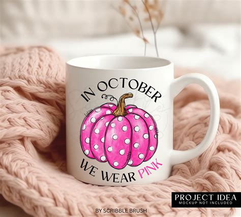 In October We Wear Pink PNG Awareness Digital Download - Etsy