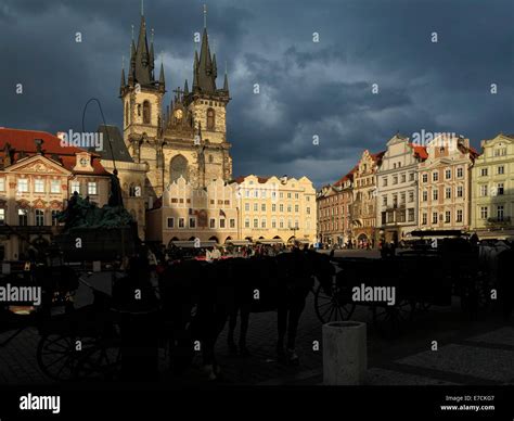 Old Prague at night Stock Photo - Alamy