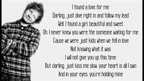 Perfect - Ed Sheeran (Lyrics) | Ed sheeran lyrics, Ed sheeran, Lyrics